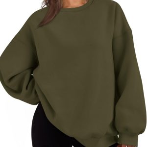 EFAN Womens Oversized Sweatshirts Hoodies Fleece Crewneck Sweaters Casual Tops Comfy Fall Fashion Outfits Winter Clothes 2025